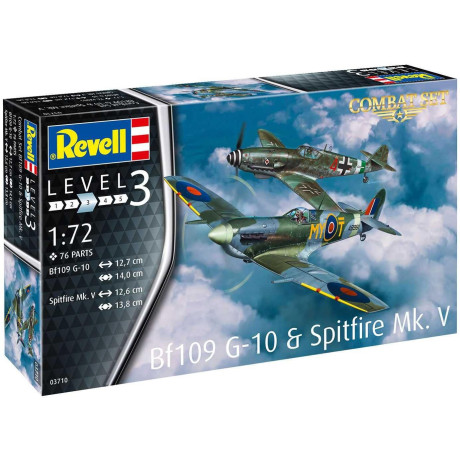 ModelSet letadla 63710 - Bf109G-10 & Spitfire Mk.V (1:72)