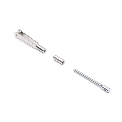 Vidlička kovová M3 s ocelovou spojkou pro ocelový drát, 4 ks.