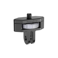 Osmo CNC adapter 1/4"-os csavarral kamerák rögzítéséhez. Súlya 22 g, és lehetővé teszi különféle típusú kamerák biztonságos rögzítését Osmo stabilizátorokhoz vagy más tartókhoz. A precíziós CNC megmunkálás biztosítja a szilárdságot és a precizitást, ami növeli a stabilitást filmezés közben. Kompakt és könnyű kiegészítő professzionális és amatőr felhasználók számára.