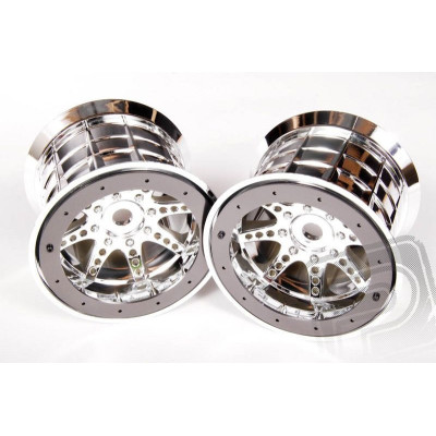 Oversize Beadlock 8-paprskové disky chrom (2 ks.)