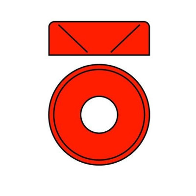 Hliníková podložka pro M3 šroub s zápustnou hlavou, venkovní průměr,8mm, červená, 10 ks.