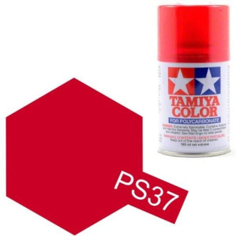 Tamiya Color PS-37 Translucent Red Polycarbonate Spray 100 ml