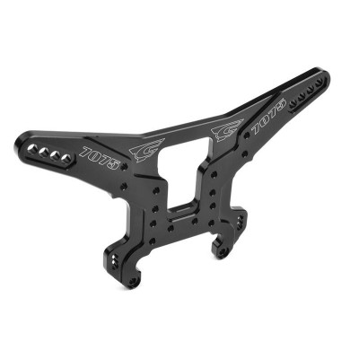 Zadní hliníkové držáky/parohy tlumičů, Swiss 7075 T6 5mm, tvrzené, černé, 1 ks,