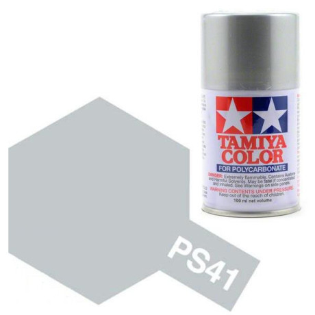 Tamiya Color PS-41 Bright Silver Polycarbonate Spray 100ml