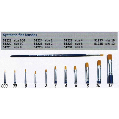 Brush Synthetic Flat  51229 - plochý syntetický štětec (velikost 6)