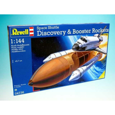Plastic ModelKit vesmír 04736 - Space Shuttle Discovery+Booster Rockets (1:144)