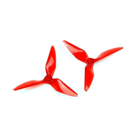 3-listá vrtule průhledný červená 5,1x5 CW/CCW (10 párů)