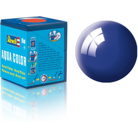 Barva Revell akrylová - 36151: leská ultramarínová modrá (ultramarine-blue gloss)