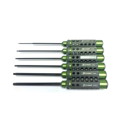 Imbusový klíče - metrické - ALU verze SADA : 1.5 2.0 2.5 3.0 4.0 & 5.0x120mm, 6 ks. (HSS)