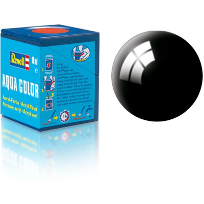 Barva Revell akrylová - 36107: leská černá (black gloss)
