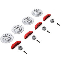 Pótalkatrész RC modellautóhoz Axial RBX10 Ryft 4WD: keréktartó, féktárcsa, féknyereg (4 db) AR14B.