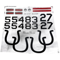 Pótalkatrész RC modell repülőgéphez Hangar 9 OV-10 Bronco 30cc: matricák.