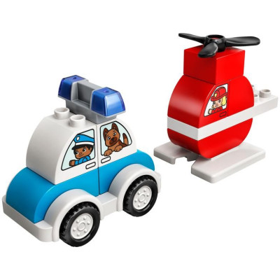 LEGO DUPLO - Hasičský vrtulník a policejní auto