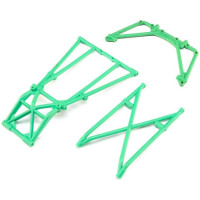 Pótalkatrész LOSI LMT Monster Truck RC modellautóhoz: hátsó váz, keresztlécek, zöld.