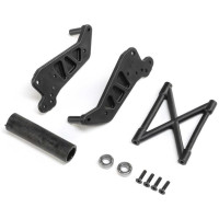 Pótalkatrész RC modellautóhoz LOSI LMT Monster Truck: wheelie kit, fekete.