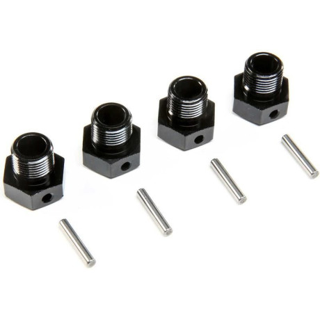 Losi šestihran kola 17mm, černý (4): SBR 2.0