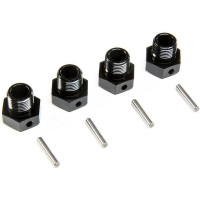 Pótalkatrész Losi Super Baja Rey 2.0 1:6 4WD RC modellautóhoz: hatszögletű kerék 17mm, fekete (4 db).