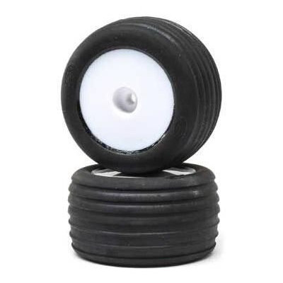 Losi kolo s pneu Direct, přední, bílý disk (2): Mini-T 2.0