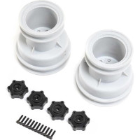 Pótalkatrész LOSI LMT Monster Truck RC modellautóhoz: keréktárcsa MT ezüst (2 db).