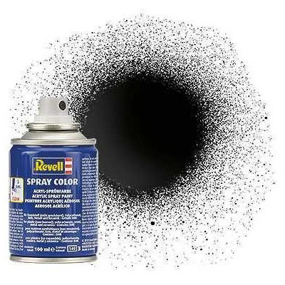 Barva Revell ve spreji - 34107: leská černá (black gloss)