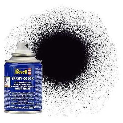 Barva Revell ve spreji - 34108: matná černá (black mat)