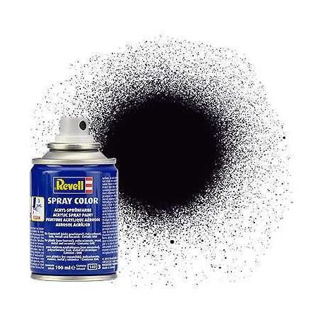 Barva Revell ve spreji - 34108: matná černá (black mat)