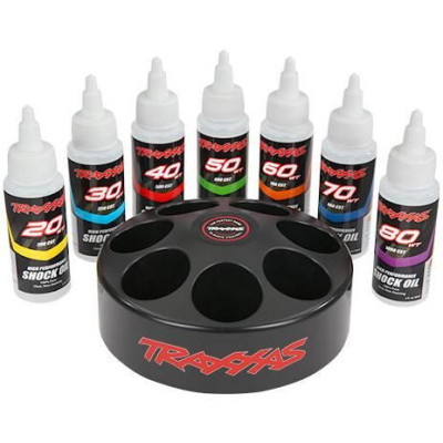 Traxxas sada silikonových olejů (6x 60ml) s otočným stojanem