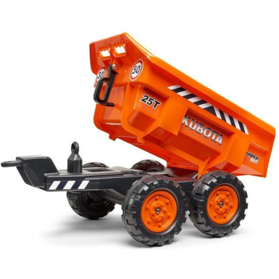 FALK - Šlapací traktor Kubota s nakladačem, rypadlem a Maxi vlečkou