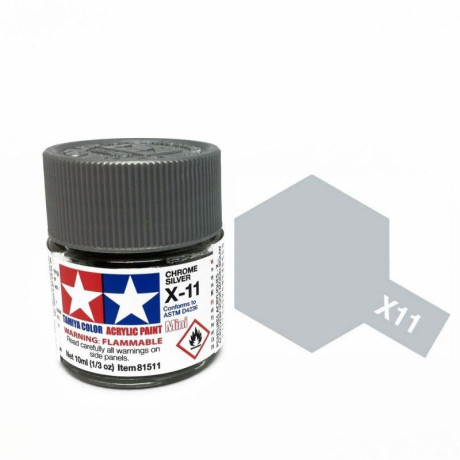 Tamiya Color X-11 Chrome Silver gloss 10ml