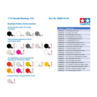Tamiya 1/12 Honda Monkey 125