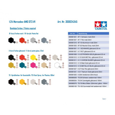 Tamiya 1:24 Mercedes-AMG GT3