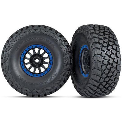 Traxxas kolo 3.2/2.2", disk Method Racing modrý, pneu Baja KR3 (2)