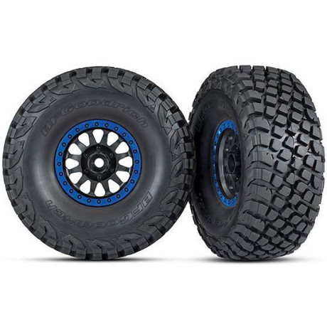 Traxxas kolo 3.2/2.2", disk Method Racing modrý, pneu Baja KR3 (2)