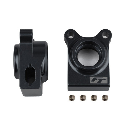 RC10B74.1 FT zadní hliníkové náboje kol, černé, pár