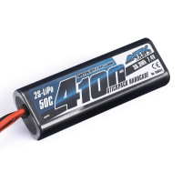 TAMIYA csatlakozóval, kapacitás 4100mAh, 50C kisütési áram (rövid ideig 60C), XH-2S balance csatlakozók, feszültség 7,4V/2S, hossz: 134mm, szélesség: 45,0mm, magasság: 24mm, súly: 233-234g.
