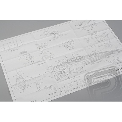 Aichi Type 99 "Val" 762mm laser. vyřezávaný