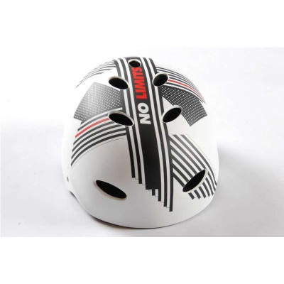 Volare - Dětská přilba No Limits - bílá, šedá, červená