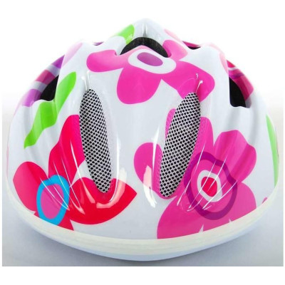 Volare - Dětská přilba Deluxe 51-55cm květiny červená, růžová