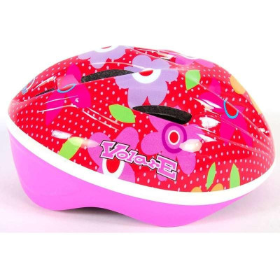 Volare - Dětská přilba Deluxe 51-55cm květiny bílá