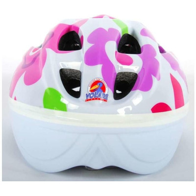 Volare - Dětská přilba Deluxe 51-55cm květiny bílá