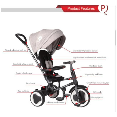 Volare - Dětská tříkolka Rito Deluxe růžová