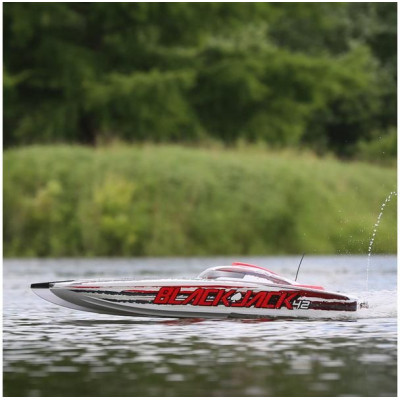 Proboat Blackjack 42" 8S Catamaran RTR bílý/červený