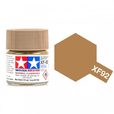 81792  XF-92 Yelllow-brown DAK 1941 Tamiya Color Acrylic Paint 10ml