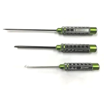 Sada šroubováků: ploché 3,0x150mm,5,0x120mm a háček, 3 ks. (HSS typ)