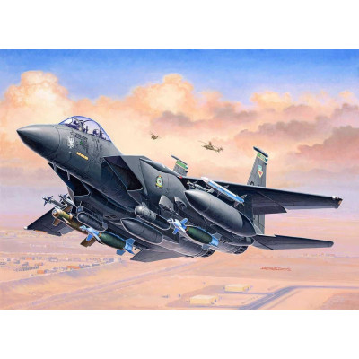 Plastic ModelKit letadlo 03972 - F-15E Strike Eagle & Bombs (1:144)