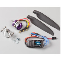 A Krick Habicht RC repülőmodell erőforrása egy 27,5x30mm-es R282 850Kv kefe nélküli motorból áll, 3,17mm-es tengellyel és 30A szabályozóval, 28mm-es alumínium kúppal és 10x8-as összecsukható légcsavarral. Egy 3S (11,1V) 1300mAh LiPol meghajtó akkumulátor ajánlott. A vezérlő kb. 50x18x4mm méretű.