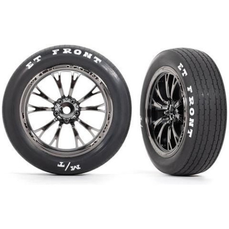 Traxxas kolo, disk Weld chromovaný černý (přední) (2)