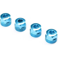 Cserealkatrész Losi Super Baja Rey 2.0 1:6 4WD RC modellautóhoz: lengéscsillapító burkolat alsó alumínium, kék (4 db).