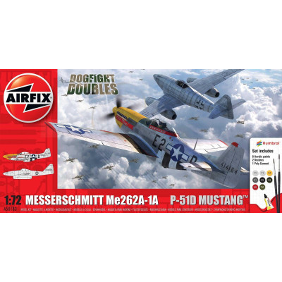 Gift Set letadla A50183 - Messerschmitt Me262 & P-51D Mustang Dogfight Double (1:72)