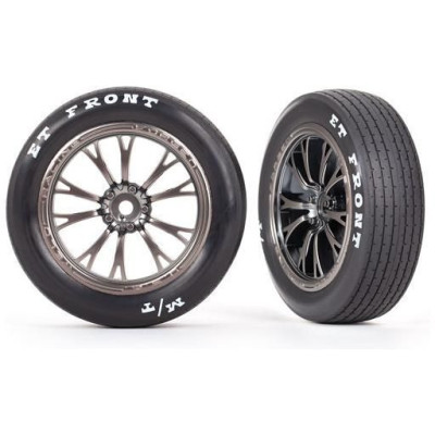 Traxxas kolo, disk Weld polomatný chromově černý (přední) (2)